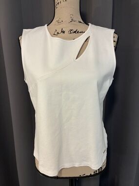 Nine West Sleeveless Tank with Asymmetric Cutout